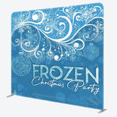 Aperturee - Aperturee Snow Ball Frozen Christmas Tension Fabric Backdrop